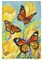 Tulips and Butterflies Spring Banner 2 Sided House Flag Decorative